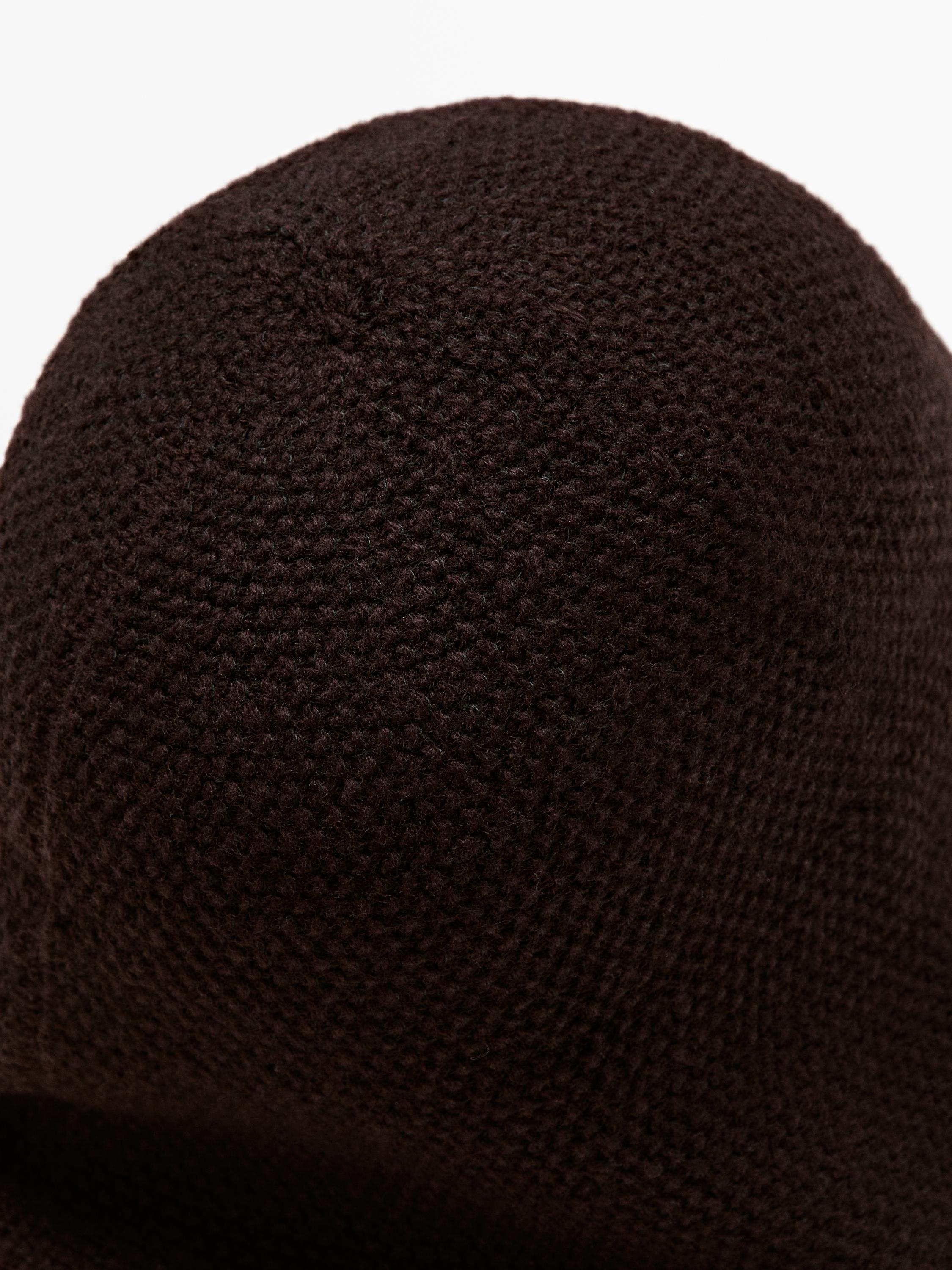 Wool blend knit beanie